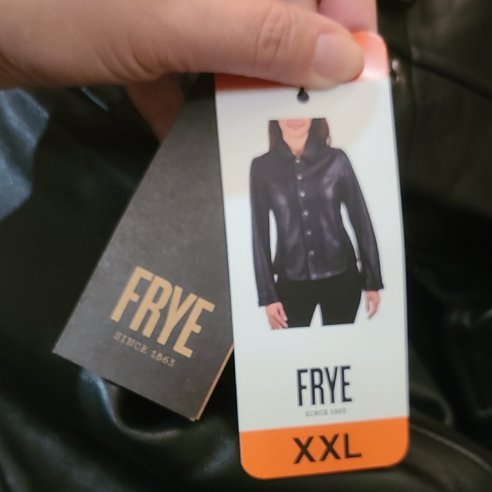 Frye Women's Classic Black Lamb Leather Jacket - Picture 6 of 7